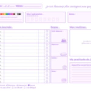 Planner journalier - Spécial TSA - Version Pompon