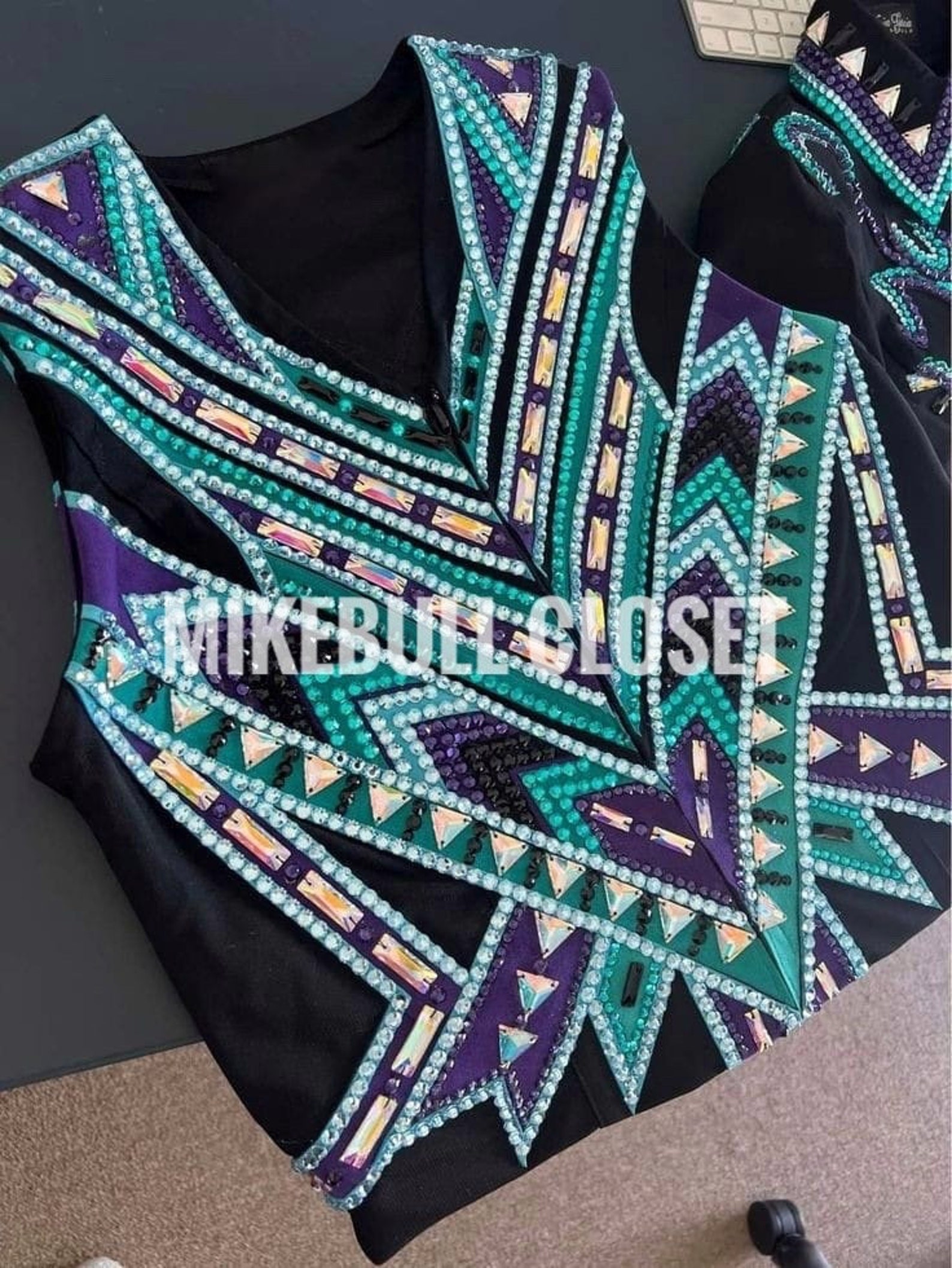 13712V Wire Horse LTD. Ladies Lavender Sheer Vest Horse Show main image 0