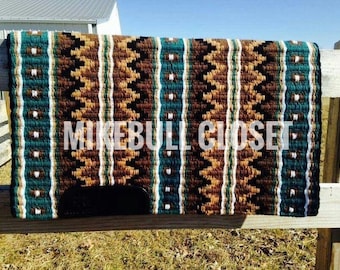 Brown Western Pleasure Horse Show Saddle Pad 34x42 inch, Horsemanship, Saddle blanket, Western Show Pad