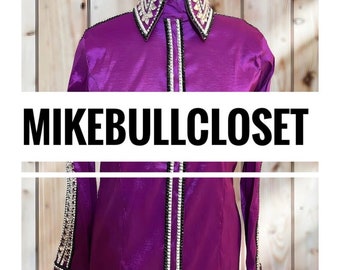 Purple Western Show Shirt, Women's Horsemanship Rail Vest