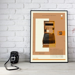 Enigma Machine WW2 Modern Art Print image 1