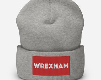 Wrexham Unisex Cuffed Beanie Hat Perfect gift for Wrexham fans