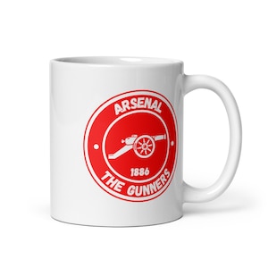 Arsenal The Gunners White Ceramic 11oz Mug Great gift for Arsenal fans