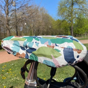 100% French waterproof bicycle saddle cover Végétal