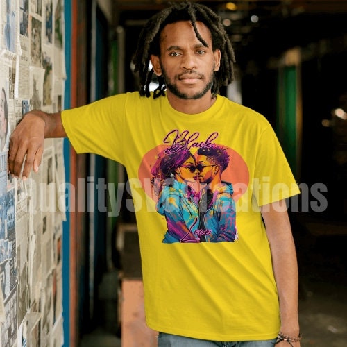 BLACK SCORE LOVE PATTERN T-SHIRT