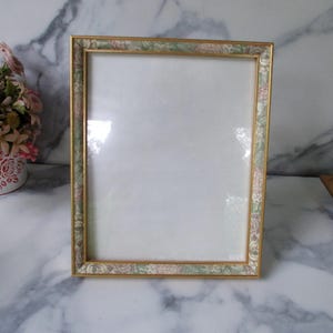 10.75&quot;x 8.75&quot; picture frame,gold picture frame with flower pattern, standing photo frame