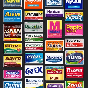Medication Labels / Stickers for pocket pharmacy