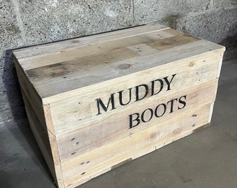 Personalised Shoe storage box with lid.