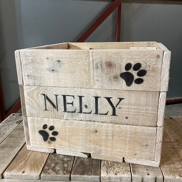Personalised Dog Wooden Toy Box Etsy UK