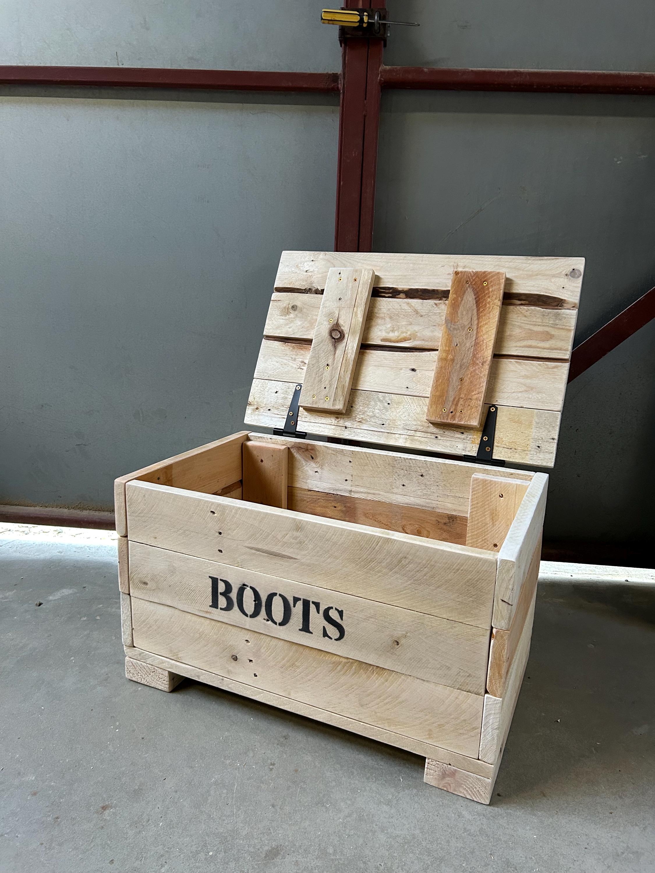 Container Style Boots Rustic “boots” Storage Box With Hinged Lid and Chunky Feet. - Etsy UK