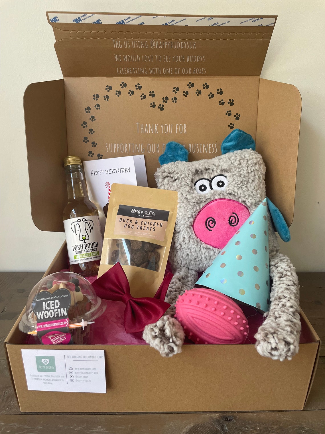 Luxury Dog Birthday Box Girl Dog Present Natural & Grain Etsy UK