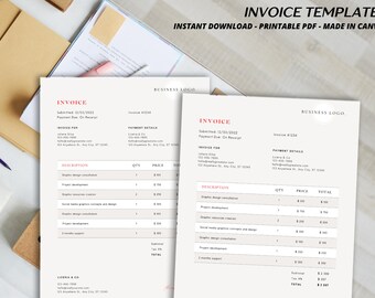 Elegant Minimalist | Classic Luxury Business Invoice | Editable canva template for business | Elegant Minimalist Luxury | Invoice Template