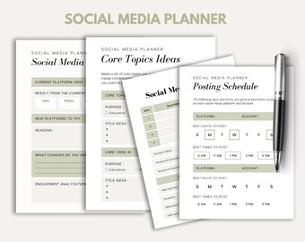 Social media Tracker, Content planner bundle, daily weekly monthly planner, saving, Productivity, Finance, sinking fund tracker