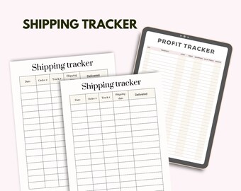 shipping tracker, sales tracker, shipping log, saving, Productivity, Finance, sinking fund tracker