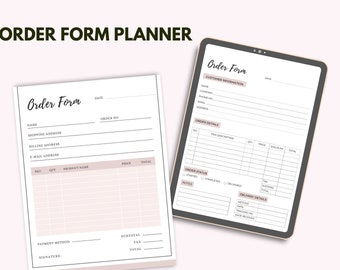 Order form tracker, daily weekly monthly planner, saving, Productivity, Finance, sinking fund tracker