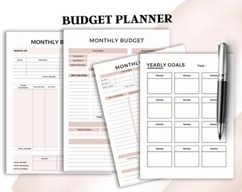 Personal planner bundle, daily weekly monthly planner, savings, health, productivity, finance, sinking fund tracker