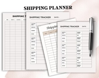 Shipping Log, Shipping Planner, Shipment Log, Shipment Tracker, Printable Shipping Tracker