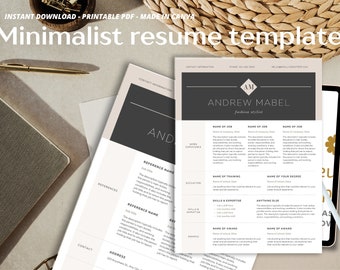 Feminine and Professional: Classy Resume CV Template for Women | Editable Design on Etsy"