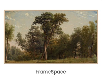 Arte da TV com moldura Samsung | Pintura de paisagem florestal | Download Digital