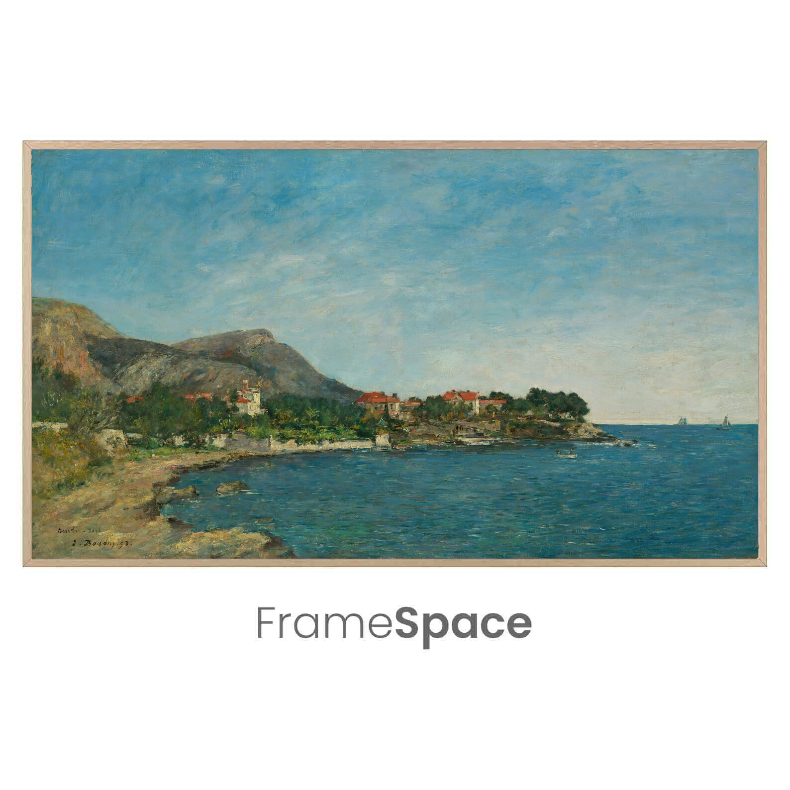 Samsung Frame TV Art 8K | Coastal Painting by Eugène Boudin | Vintage Art | Eugène Boudin Art | Summer, Beach Vibes