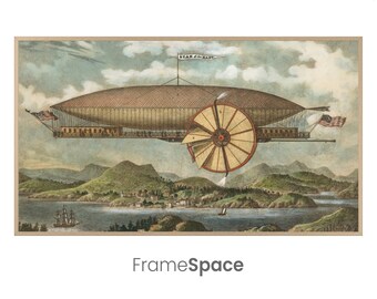 Samsung Frame TV Art 8K | American Flying Machine | Prince's Aerial Ship. Star of the East! | Patriotic, American Art