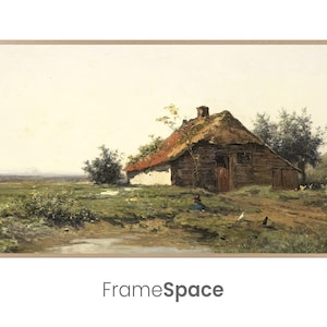 Samsung Frame TV Art 8K | Vintage Rural Landscape | Farm in the Open Fields | Digital Download
