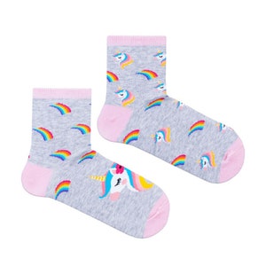 Unicorn Rainbow Kids Socks, Funny Socks, Cozy Socks, Crazy Socks, Colorful Socks, Gift Idea, Perfect Gift, Mismatched Socks
