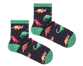 Dinosaur Dinosaurs Kids Socks, Funny Socks, Cozy Socks, Crazy Socks, Colorful Socks, Gift Idea, Perfect Gift, Mismatched Socks