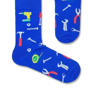 Handyman Tool Socks: Combed Cotton Mechanic Gift