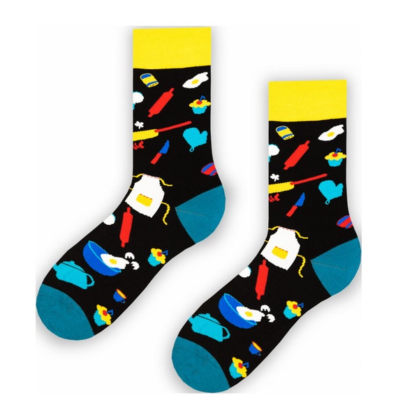 Master Chef Confectioner Masterchef Kitchen Unisex Socks, Birthday Socks, Crazy Socks, Colorful Socks, Gift, Perfect Gift, Mismatched Socks