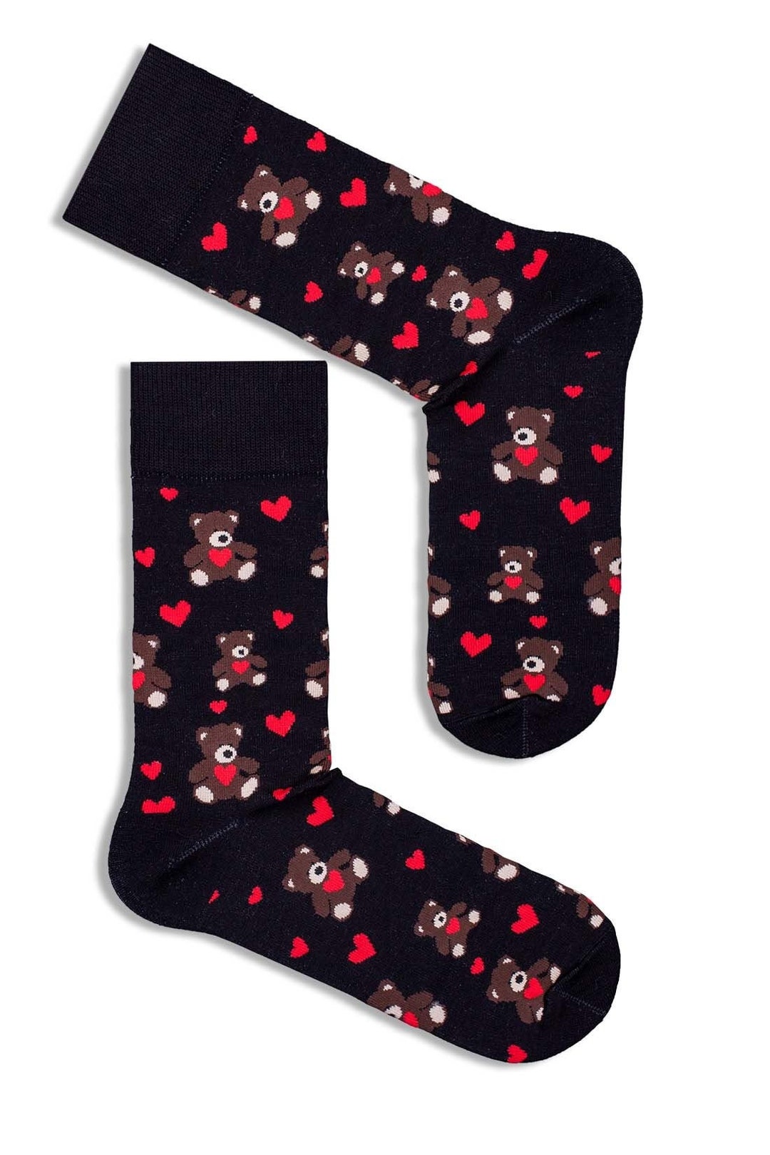 Teddy Bear Love Heart Men Socks Funny Socks Cozy Socks - Etsy UK