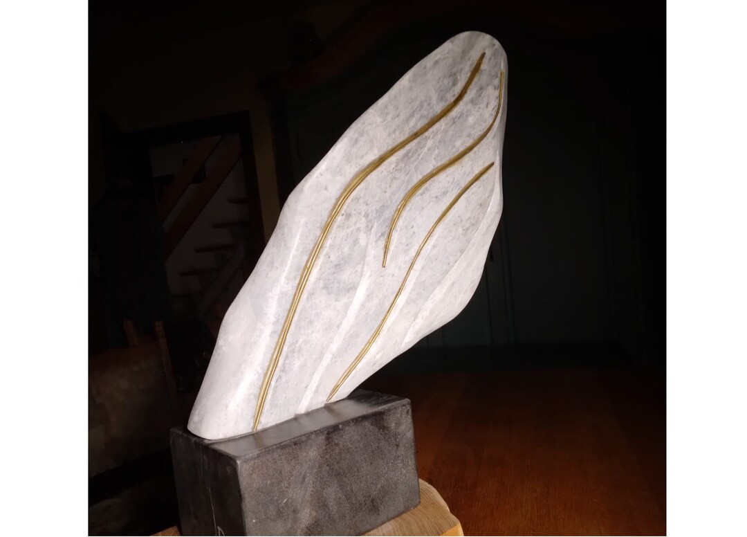 Wings Handmade Stone Sculpture Soapstone Stone Figure Art Etsy