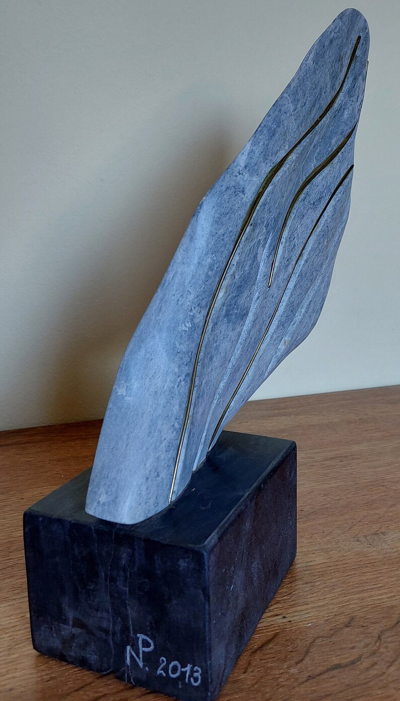 Wings Handmade Stone Sculpture Soapstone Stone Figure Art Etsy
