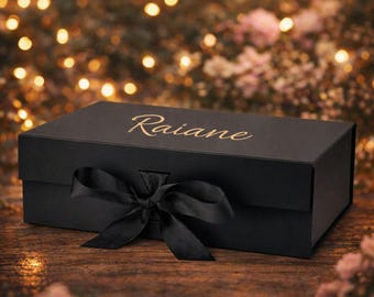 Luxury Magnetic Gift Box with Ribbon | Foldable Gift Box for Custom Orders | Premium Packaging for Personalized Gifts