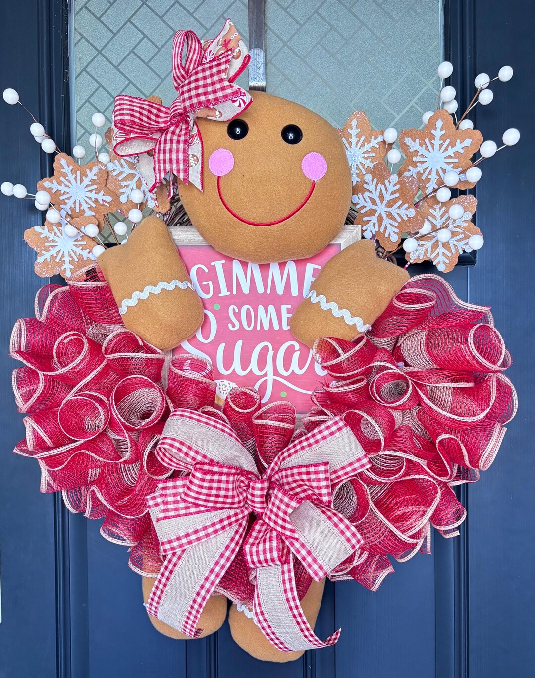 Gingerbread Wreath, Gingerbread Girl Wreath, Christmas Wreath ...
