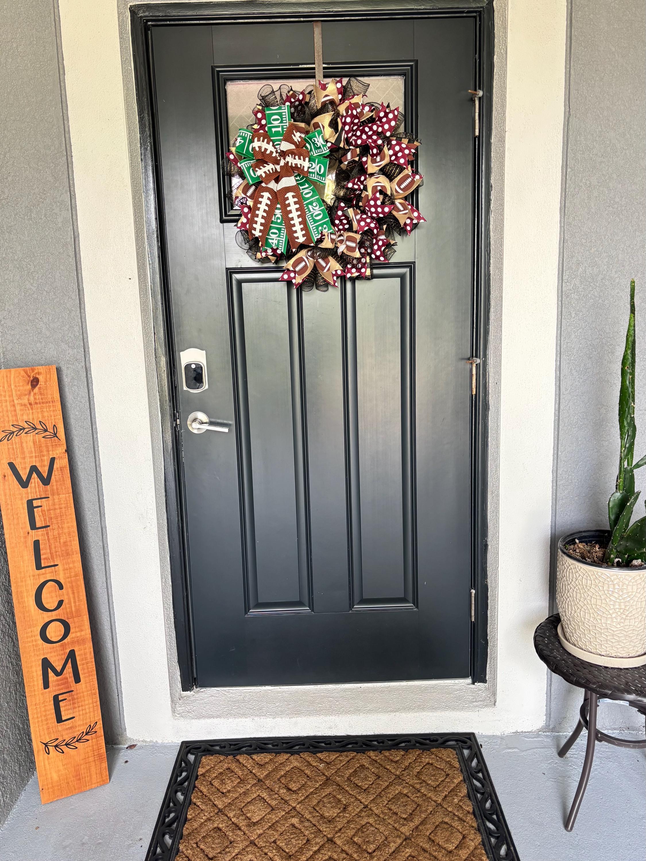 Football Theme Wreath: Seminole Team Spirit, Fall Front Door Decor - Etsy