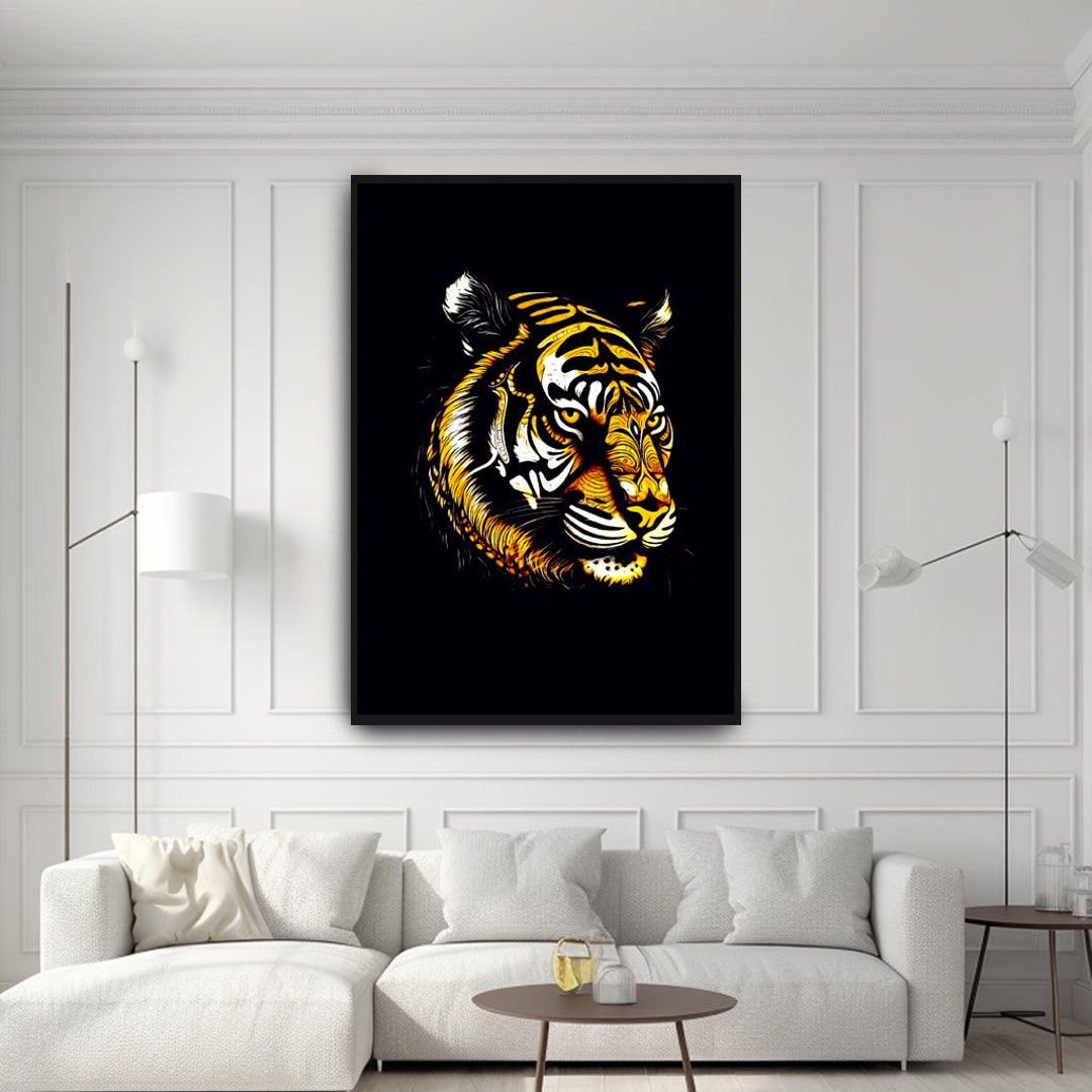 Digital Download Bengal Tiger Wall Art Poster Print Bengal Tiger Wall