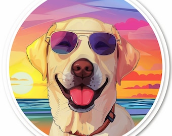 Please Save My Labradors 5 Inch Decal Sticker - Red Vinyl Car Bumper Sticker