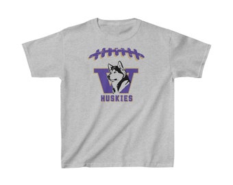 Kids Retro Washington Huskies Football T-shirt, University of Washington shirt