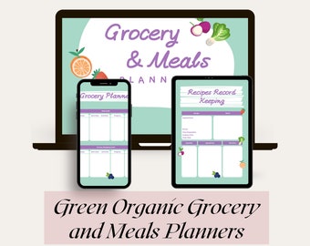 Grocery & Meal Planner Printable, Digital Download