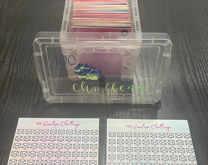 5K Savings Challenge Box | 100 Handmade Envelopes - Etsy