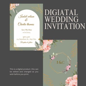 digital wedding invitation/ save the date