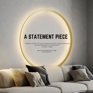 Nordic Luxury Simplistic LED Circle Wall Lamp Modern Home Simplistic Design Lighting