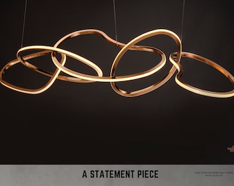 Modern LED Circle Pendant Lights For Dining Room Kitchen Lighting Decor Chandelier Lamp Indoor Bar Hanging Lights Fixture