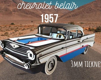 Chevrolet Bel Air 3D puzzle, laser cut files, 3mm thickness