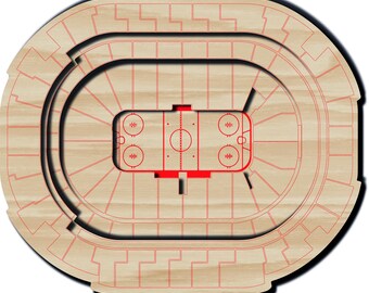 The Downtown Dallas Arena SVG | Ice Hockey Stadium Map | Laser Cut File | Sand EPS Template | Glowforge Engraving Design