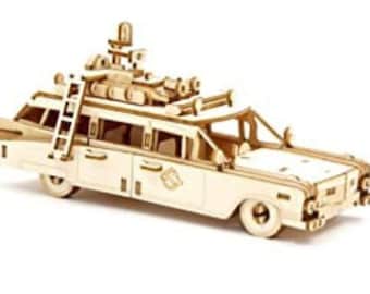 Ghostbusters Car ECTO 1, digital files, laser cut, SVG, PDF