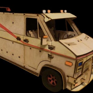 A-team van, furgoneta equipo A, archivos láser, SVG, PDF,