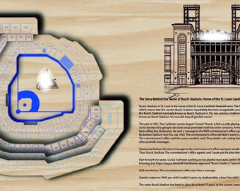 The Stadium by the Arch SVG | St Louis Baseball Stadium Map | Laser Cut File | Ballpark DXF Template | Glowforge Engraving