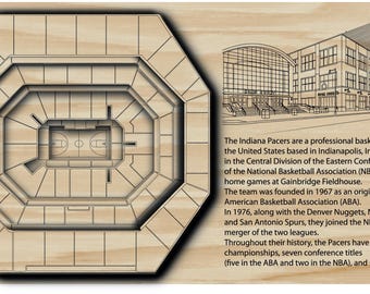 The Fieldhouse SVG | Indiana Basketball Arena Map | Laser Cut File | Stadium DXF Template | Glowforge Laser Engraving Design | seating chart